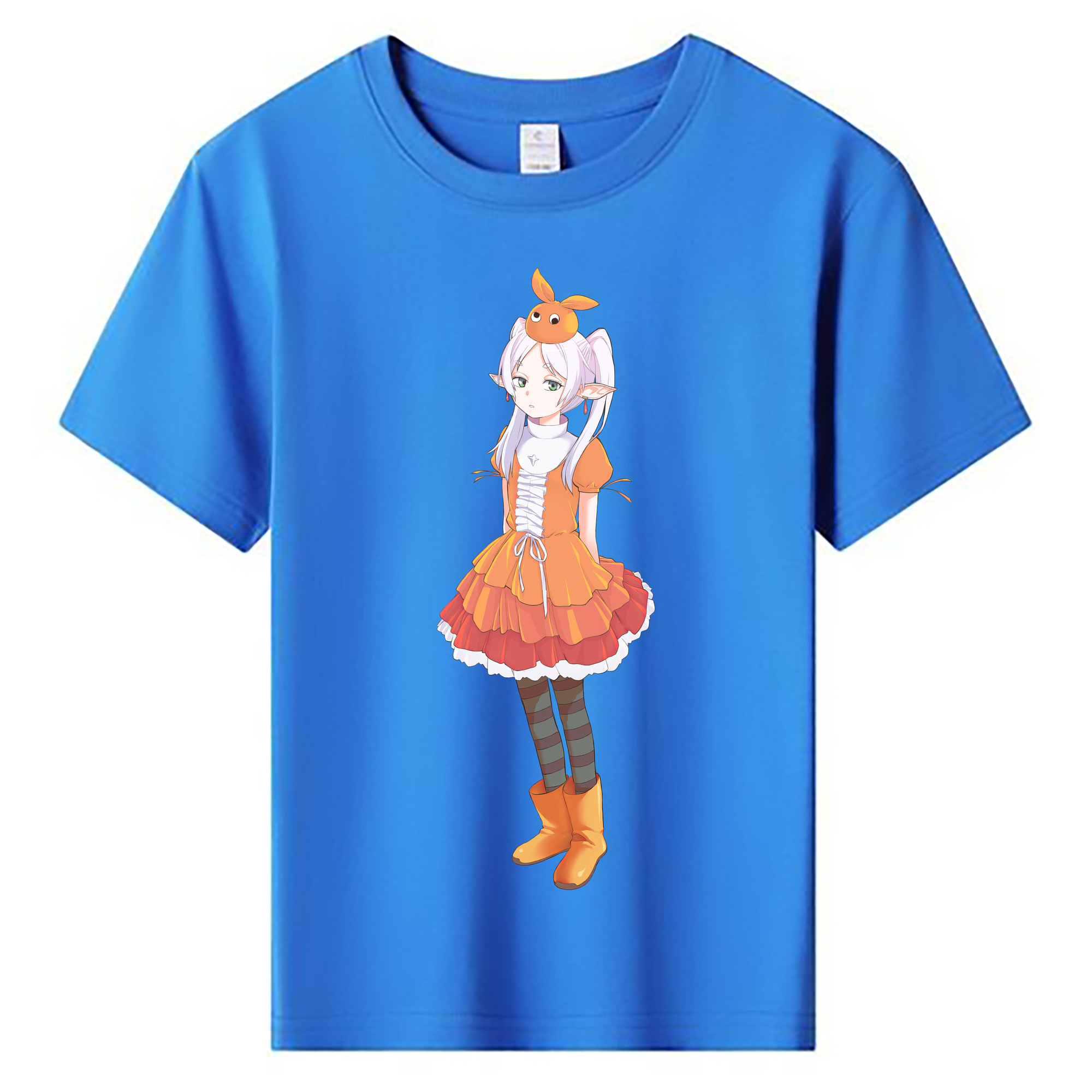 （画像用） 葬送のフリーレン Frieren 綿100％キッズTシャツ（フロントプリント）